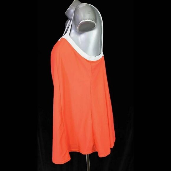 ROAMAN'S ORANGE/WHITE RETRO CLASSIC SWIMSUIT SWIM DRESS WOMENS SIZE 14W - Picture 4 of 8
